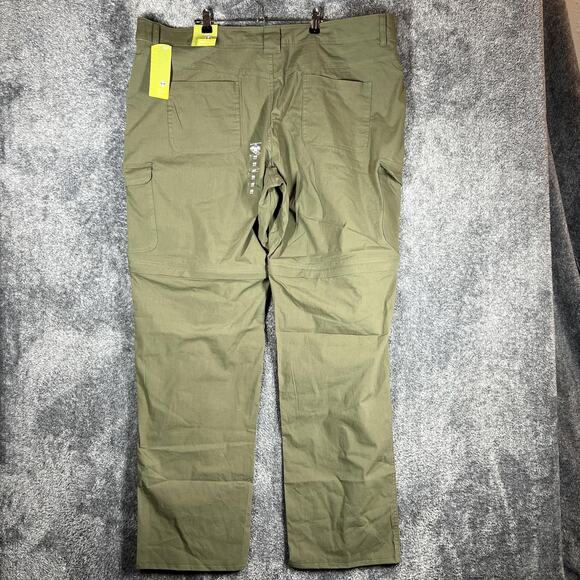 Boy Scouts of America Switchback Pants Mens 46 Green Convertible Zip Off Hiking - Picture 2 of 11